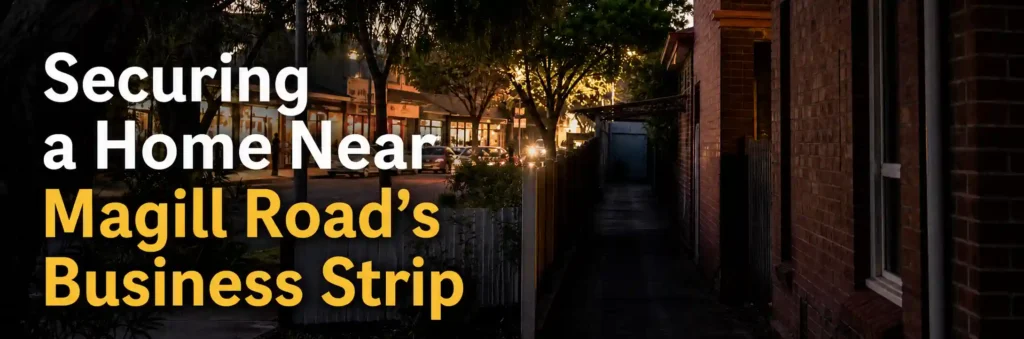 Home security near Magill Road’s busy business strip